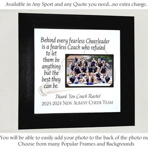 Custom Personalized Cheer Cheerleader Coach Appreciation Gift, Cheerleading Coach End of Season Thank You Gift from Team image 1