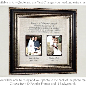 Wedding Gift for Parents, Custom Wedding Photo Frame, Mother of the Bride Gift, image 1