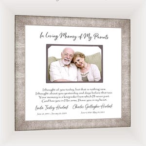 Personalized Memorial Photo Frame: Loss of Loved One, Custom Quote, 12x12