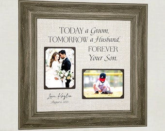 PARENTS THANK YOU wedding gift, Parents of The Groom, Custom Personalized Wedding Photo Frame
