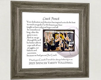 Volleyball Senior Night Team Gifts for Coach, Thank You Gift Volleyball Coach Frame, Volleyball Coach Gift, Volleyball Coaches Gift