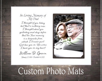 Loss of Father Gift, Memorial Frame, Sympathy Gift, Father Remembrance Frame, Father Memorial Gift, Dad Bereavement Condolence Keepsake,