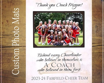 Personalized Cheer Dance Coach Team Photo  Gift, Cheer Cheerleading Coach Gift from Team, End of Season Senior NIght Banquet Gift