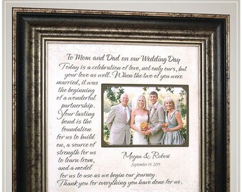 Mother of the Bride Groom Wedding Gift for Parents from Daughter Son