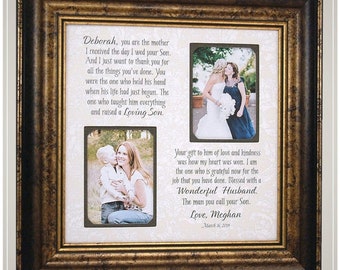 In Laws Wedding Frame Gift, Mother Father of the Bride Groom, Thank You Gift for Parents
