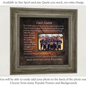 Boys Girls BASKETBALL Coach Gift, Coach Appreciation, Custom Coach Frame, Coach Thank You, End Of Season Gif, Personalized Photo Frame image 1