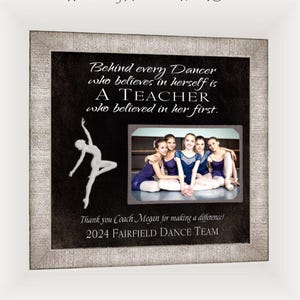 Personalized Dance Ballet Teacher Photo Recital Gift, Any Sport Any Message Custom Made for You, 12x12