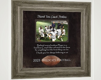 Custom Personalized Coach Appreciation Gift, Football Coach End of Season Thank You Gift from Team