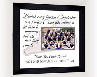 Custom Made Dance Cheerleading Coach Cheer Photo Frame: Personalized  ANY Team Sport , 12x12 Mat