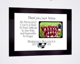 End of Season Soccer Coach Team Gift, Personalized Soccer Coach Senior Night Gift, Custom Soccer Frame, Personalized Coach 9x12 photo mat