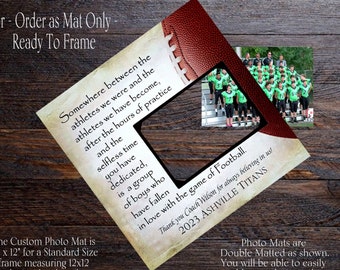 Custom Personalized Coach Appreciation Gift, Football Coach End of Season, Thank You Gift from Team, Personalized Football Coach Frame