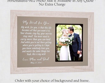 Personalized Wedding Gift for the Couple, Song Lyrics, Gift for Bride Groom from Parents, Custom Photo Mat