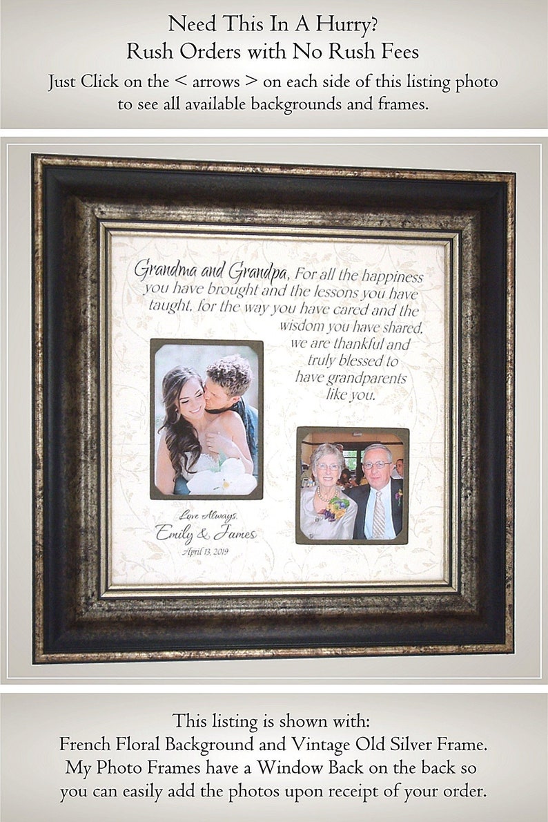 Wedding Gift For Grandpas Personalized Photo Frame Image 0
