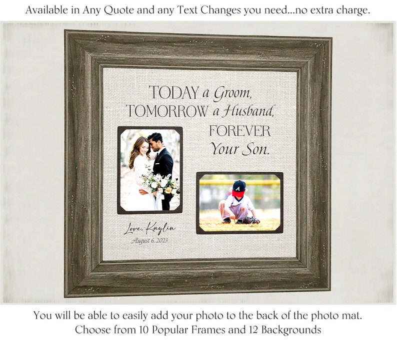 Groom Wedding Gift for Parents Parents of the Groom Wedding Etsy