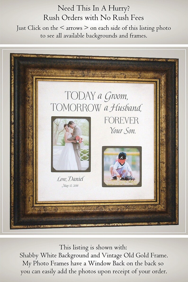 Mother Of The Groom Gift Custom Wedding Frame Father
