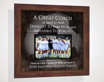 Personalized Soccer Coach Team Gift: Custom Made ANY Sport Photo Frame, 12x12