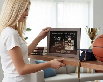 Custom Made Basketball Player Senior Graduation Photo Frame:  ANY Team Sport Keepsake, 9x12 Mat
