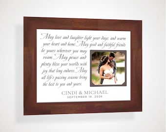 Personalized Wedding Gift for the Couple ~ Custom Quote Song Lyrics Frame Display for 4x6 Photo ~ Wedding Couple Gift ~ Anniversary Keepsake