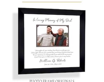 Custom Made Memorial Keepsake Frame: Personalized Any Message