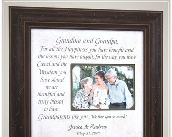 Wedding Gift For Grandparents Personalize Keepsake Photo Picture Frame,