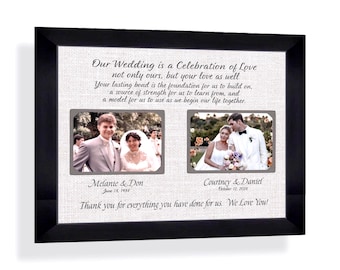 Custom Made Wedding Gift Photo Frame Then Now: Personalized ANY Message Bride, 11x14