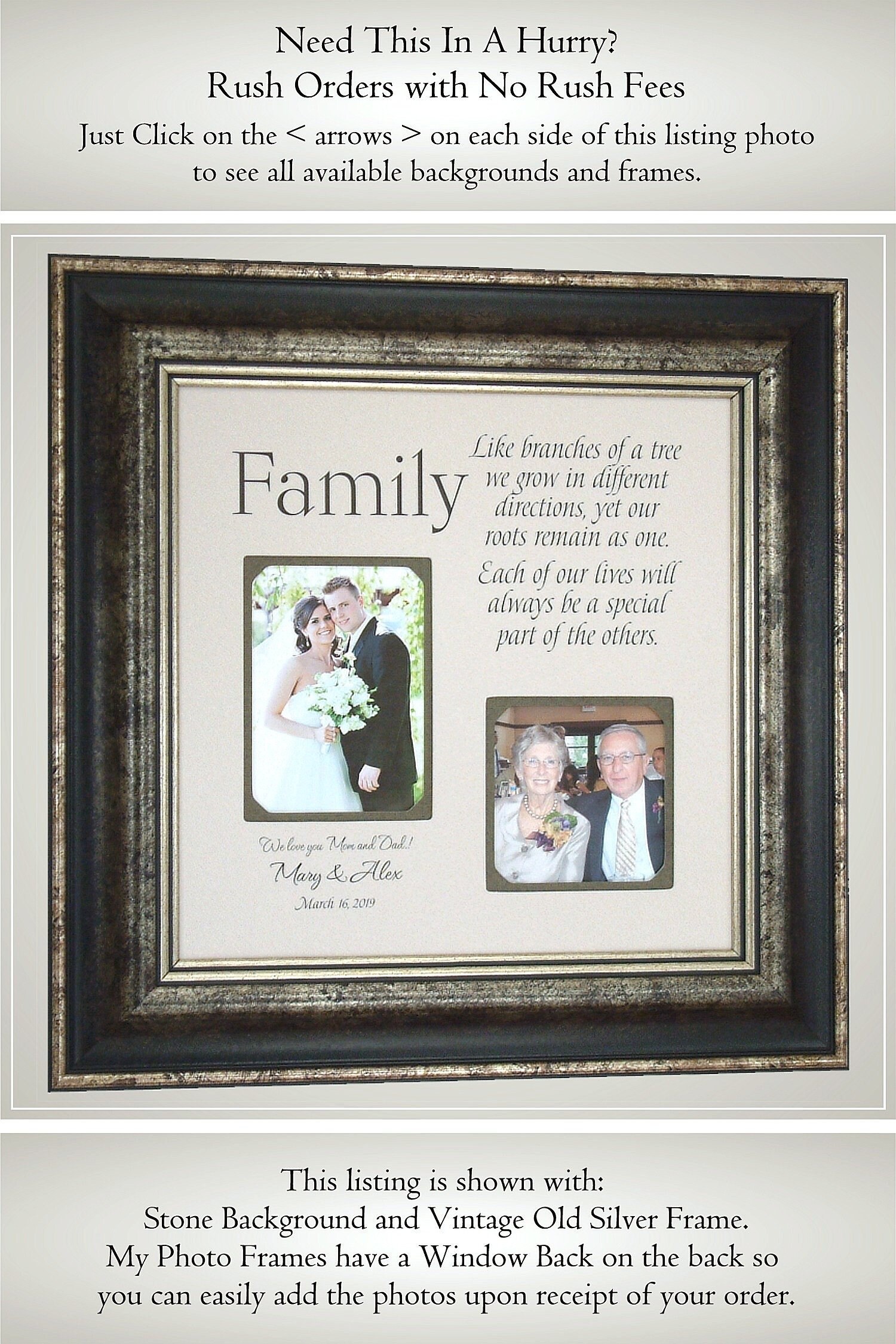 Personalized Picture Frame Parents of the Bride Gift Parents Etsy