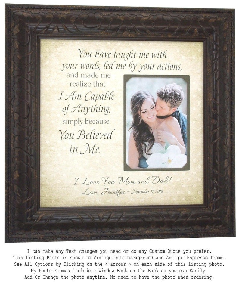 Pas Wedding Gift Personalized Picture Frame Bride Groom For Mom Dad Father Mother
