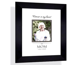 Loss of Mom Memorial Photo Display ~ Personalized Remembrance Keepsake - Sympathy Gift for Daughter (8x10 Frame / 4x6 Photo) ~ Mom Tribute