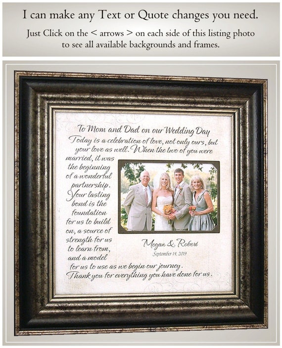 Gift for Parents of the Groom Wedding Gift for Parents Groom Etsy