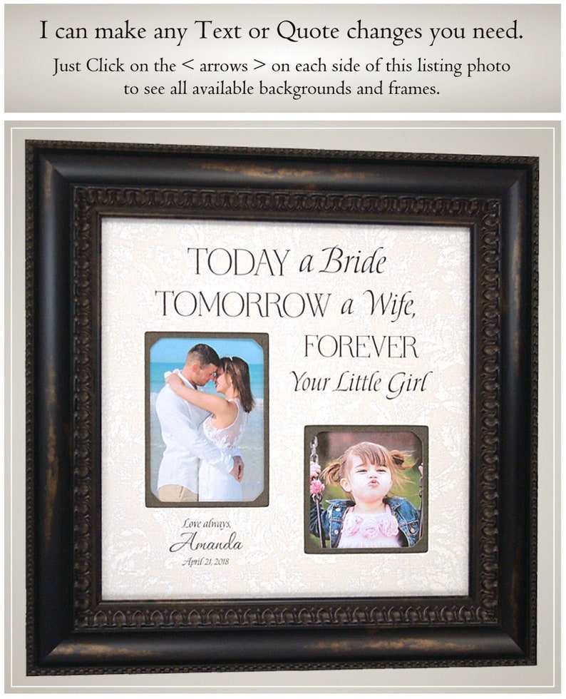 Photo Picture Frame Parents Wedding Gift for Mother of The Etsy