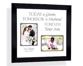 Custom Made Wedding Photo Frame: Personalized Parents of Groom Gift ANY Quote, 12x12