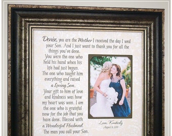 Parents Wedding Gift, Parents of the Groom, Father of the Groom Gift, Mother of the Groom, Thank You Gift, Personalized Picture Frame,