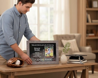 Baseball Player Graduation Photo Frame: Custom Made ANY Team Sports Message, 9x12 Mat