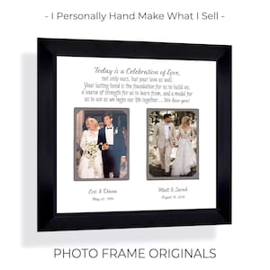 Personalized Wedding Gift for Parents Keepsake: Custom Made ANY Quote Photo Frame, 12x12 Mat