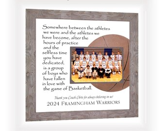 Basketball Coach Team Photo Frame - Personalized Custom Made ANY Sport, 12x12 Mat