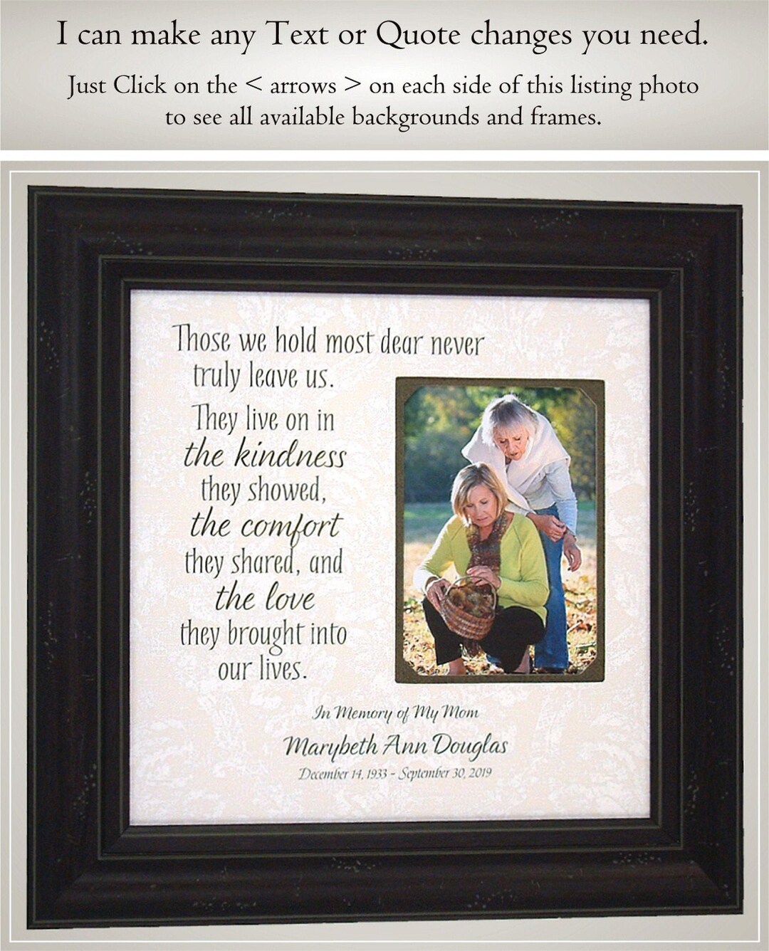 In Memory of Mother Father Memorial Gift for Mom Dad Etsy