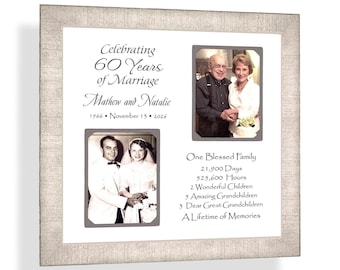Custom Made Wedding Anniversary Photo Frame: Personalized ANY Year Keepsake,  12x12 Frame