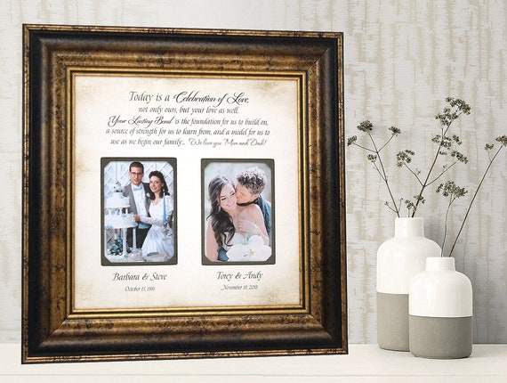 Personalized Photo Frame Wedding Gifts from PhotoFrameOriginals Parents of the Bride and Groom Wedding Gift