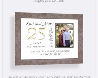 Personalized Then and Now Picture Frame, 25th Anniversary Gift, Silver Anniversary, We Still Do