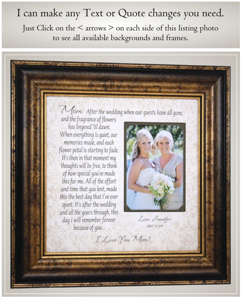wedding arrow cake topper wedding guestbook Mother of the Bride Gift for Parents from Daughter wedding guest book Photo Frame Originals