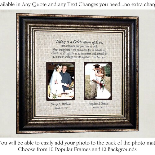 Personalized Wedding Photo Frame Father of the Bride Gift Etsy