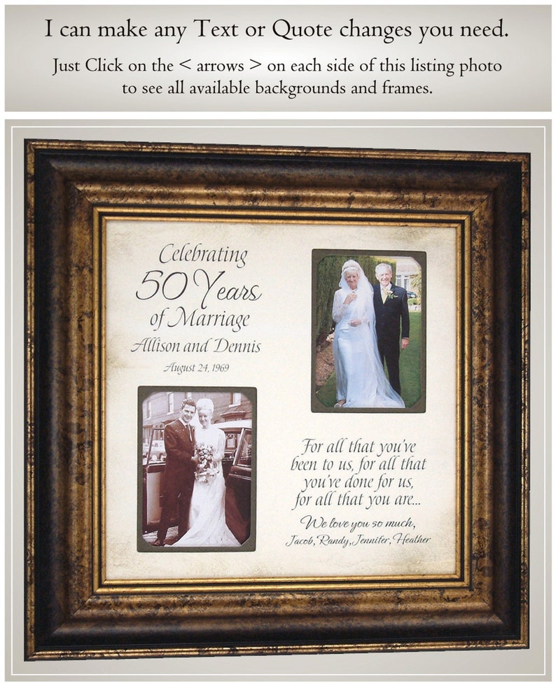 50th Anniversary Gifts for Grandparents Golden Anniversary ...