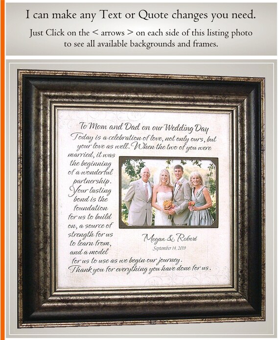 gifts for parents on wedding day