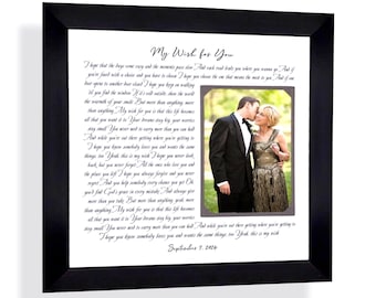 Personalized Wedding Song ANY Lyrics Photo Frame: Father Daughter First Dance Keepsake, 12x12 Mat