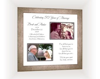 Personalized 50th Anniversary Frame: Cherished Memories (12x12)