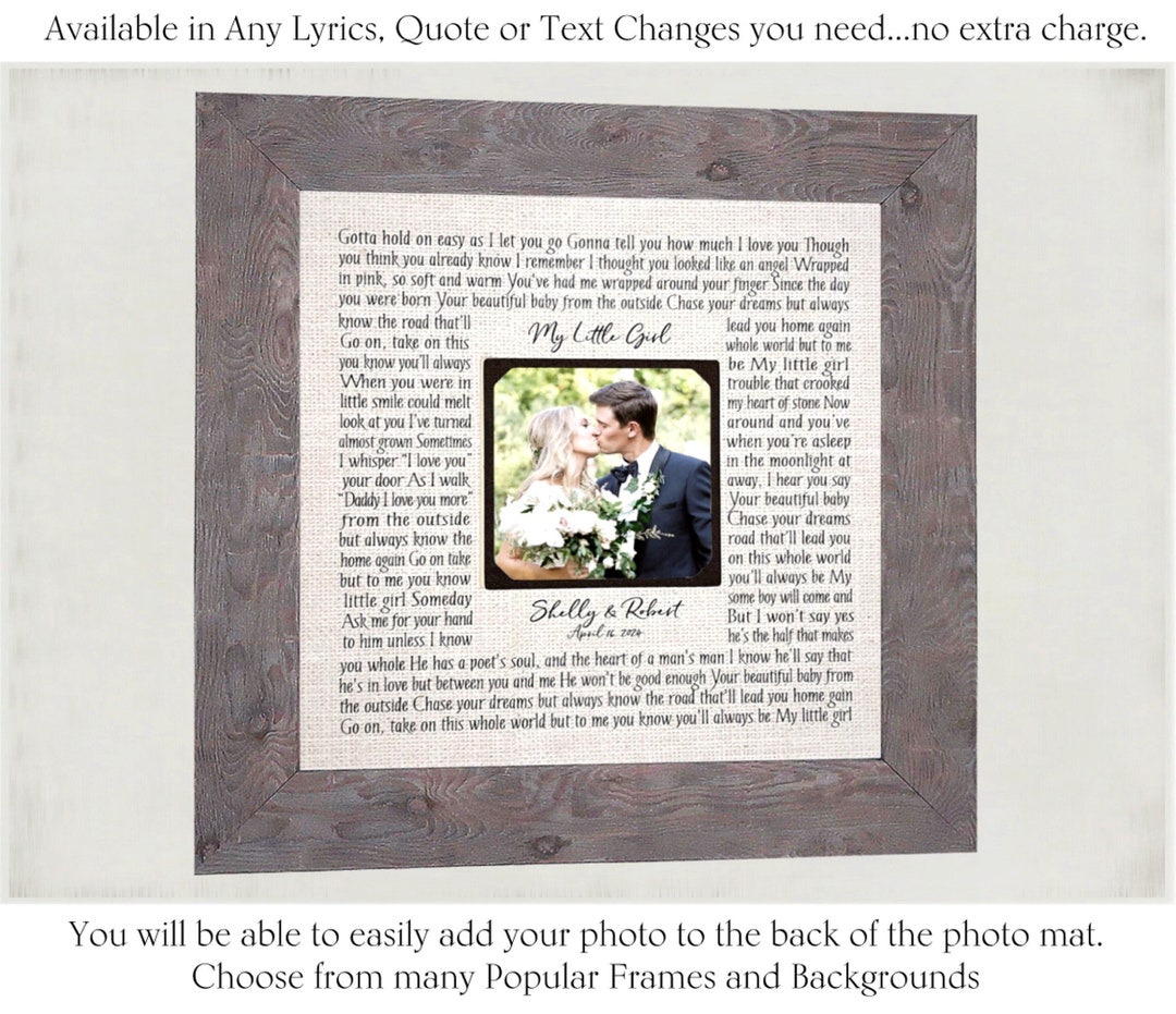 Wedding Gift Song Lyrics Wedding Vows Wall Art First Dance Song With