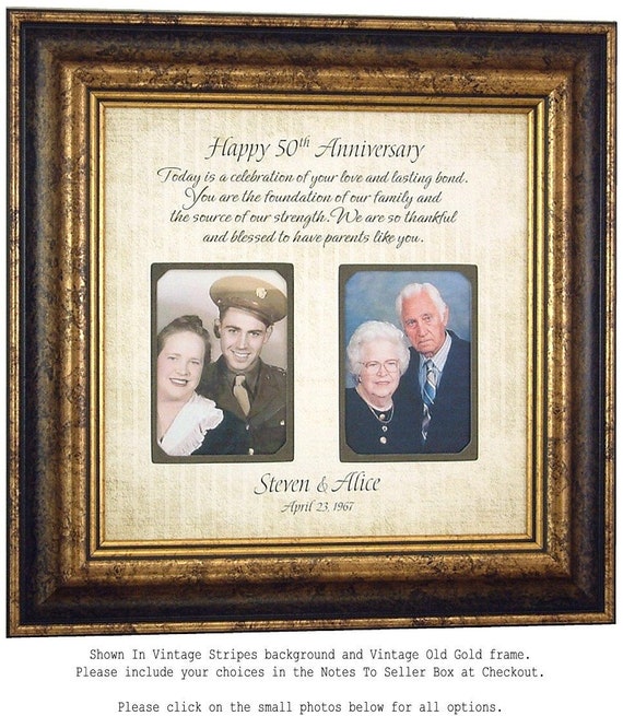 50 year Anniversary Gift 50th Anniversary Gift for Parents ...