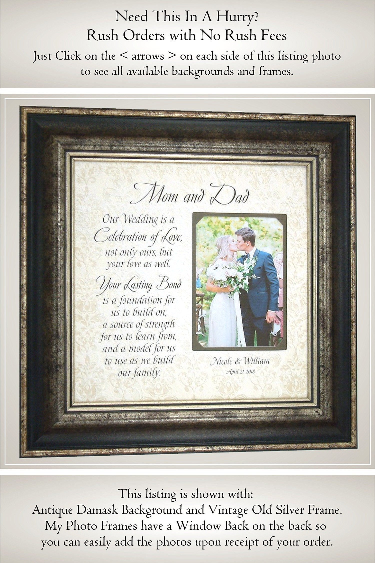 Parents Of The Bride Wedding Gift Father Daughter Gift Gift Etsy