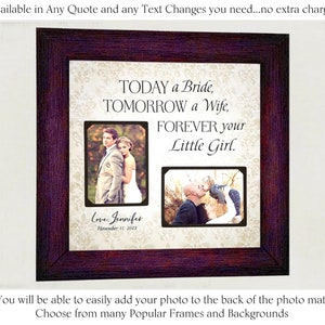 Wedding Gift from Groom, Mother of the Groom Gift. Parents of the Groom, Personalized Custom Wedding Frame with Photo image 3