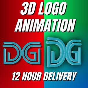 Custom Logo Animation, 3D for Twitch TikTok & YouTube Streamers, Digital Download